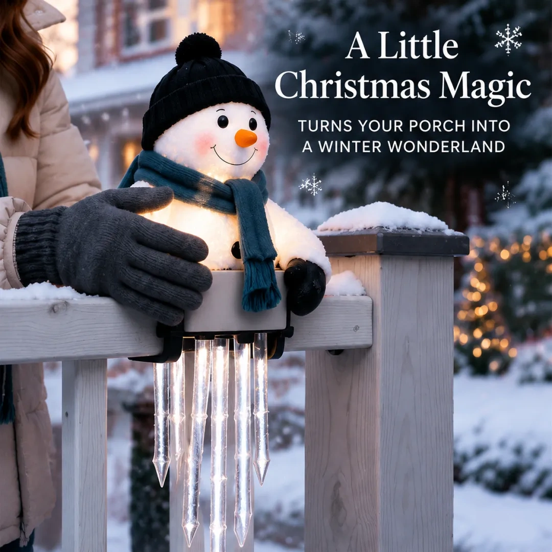 Pupazzo di Neve con Illuminazione LED da Esterno Decorazioni Invernali