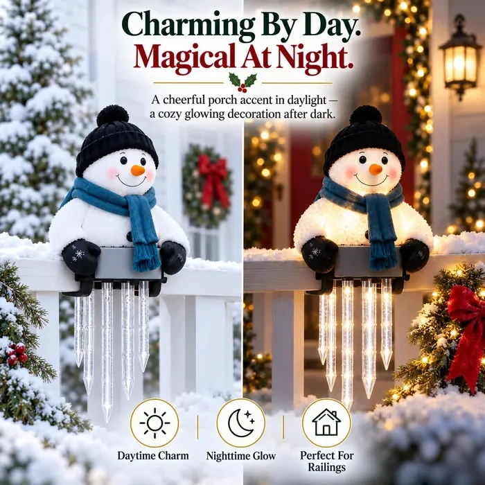 Pupazzo di Neve con Illuminazione LED da Esterno Decorazioni Invernali