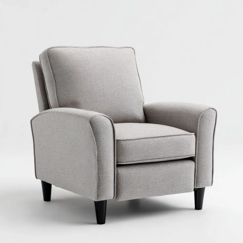 Poltrona 90x85x100 cm in Tessuto - Grigio Chiaro - Design Elegante-Clayoriva