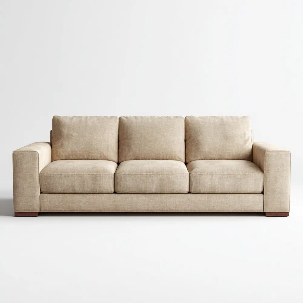 Divano a tre posti 230x95x85 cm - Beige - Design Moderno-Aurarino