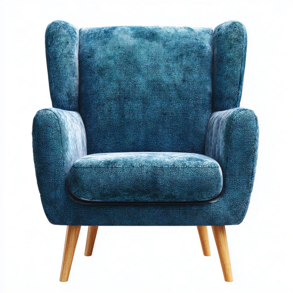 Poltrona in Tessuto Blu 80x90x100 cm - Design Moderno-Aurarino