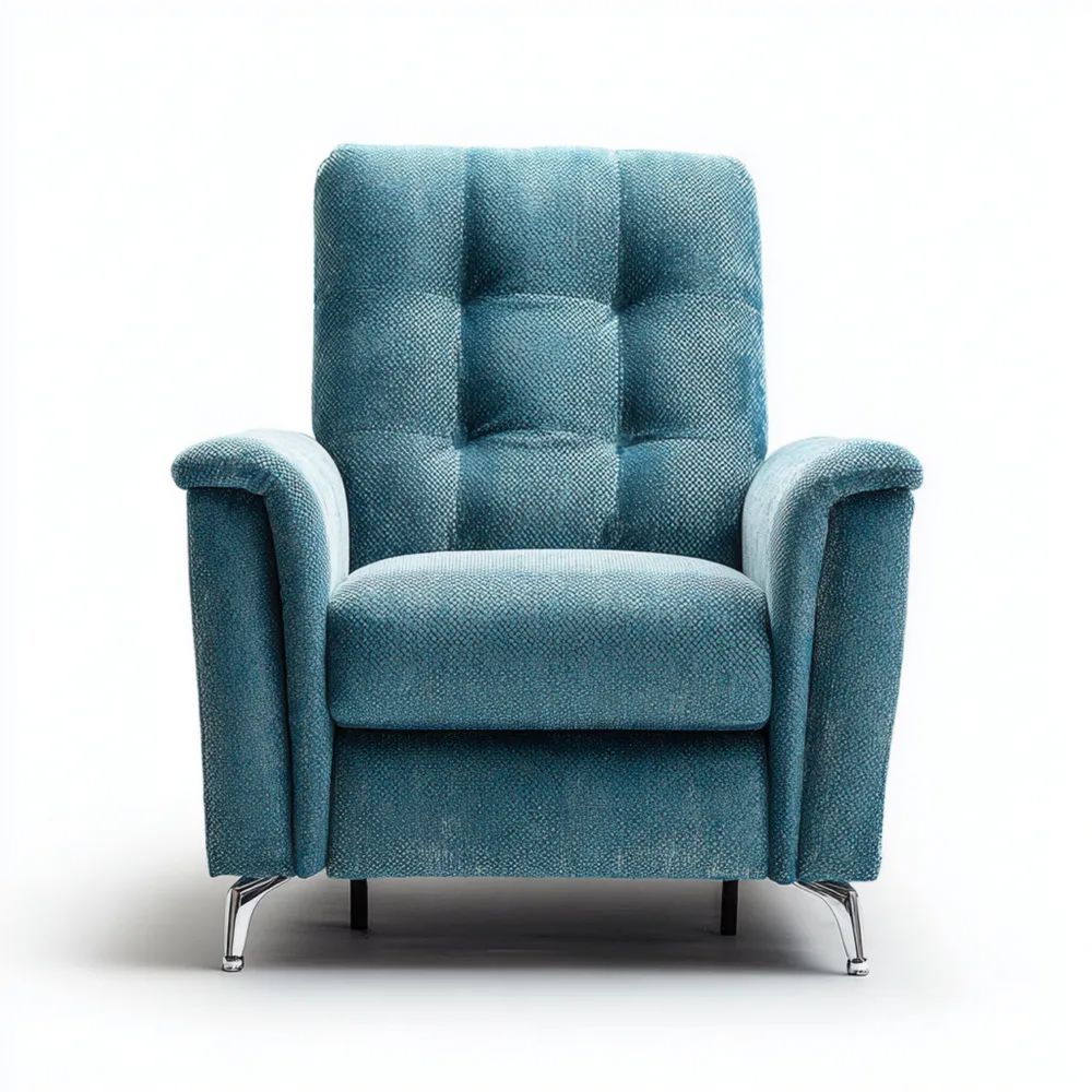 Poltrona in tessuto 90x80x100 cm - Blu - Design moderno-Aurarino