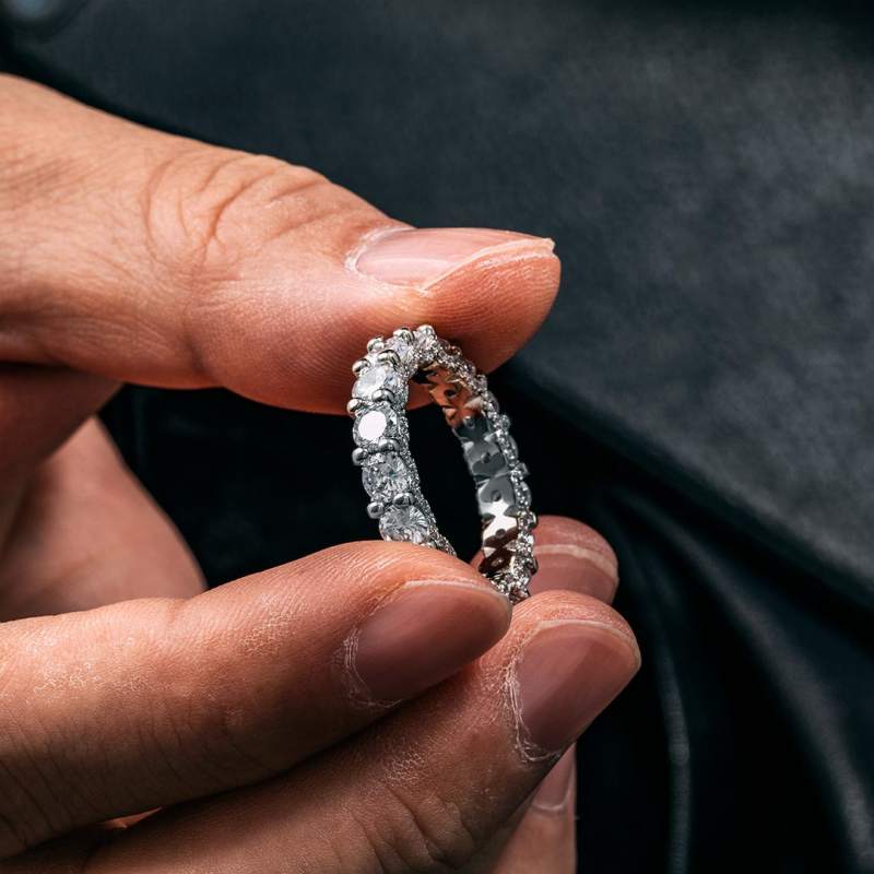 Round Cut Micro Pave Band