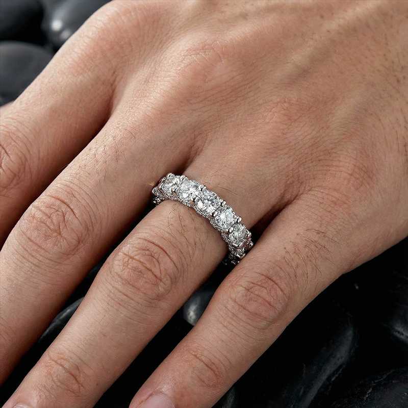 Round Cut Micro Pave Band