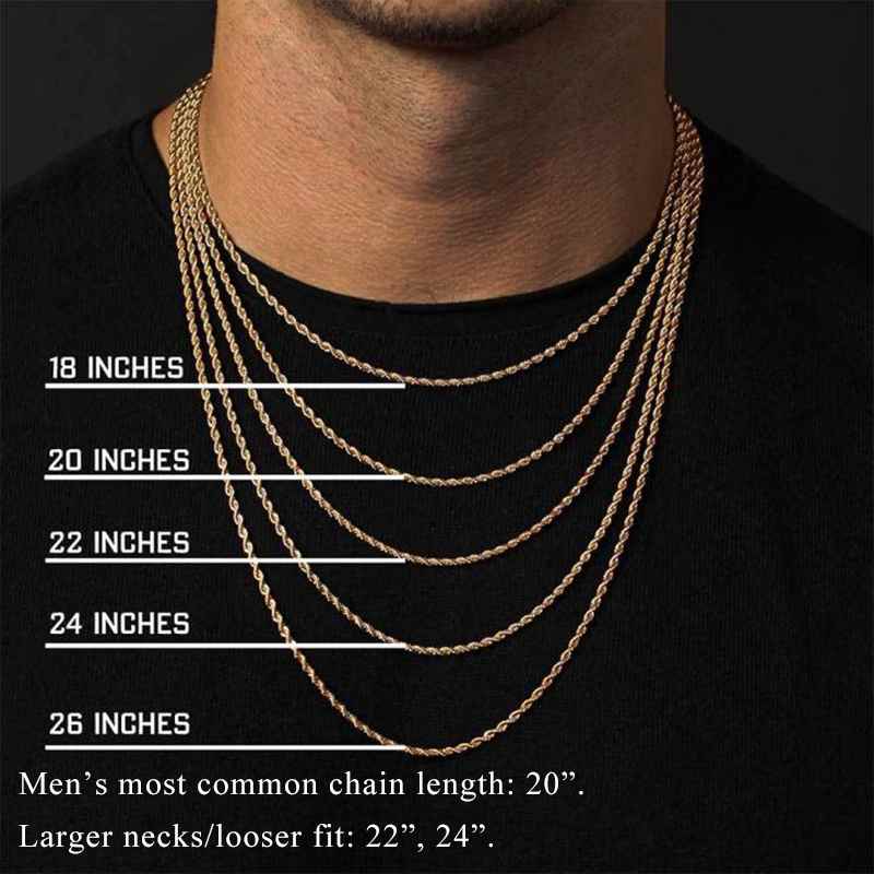 4mm Rope Chain in Gold