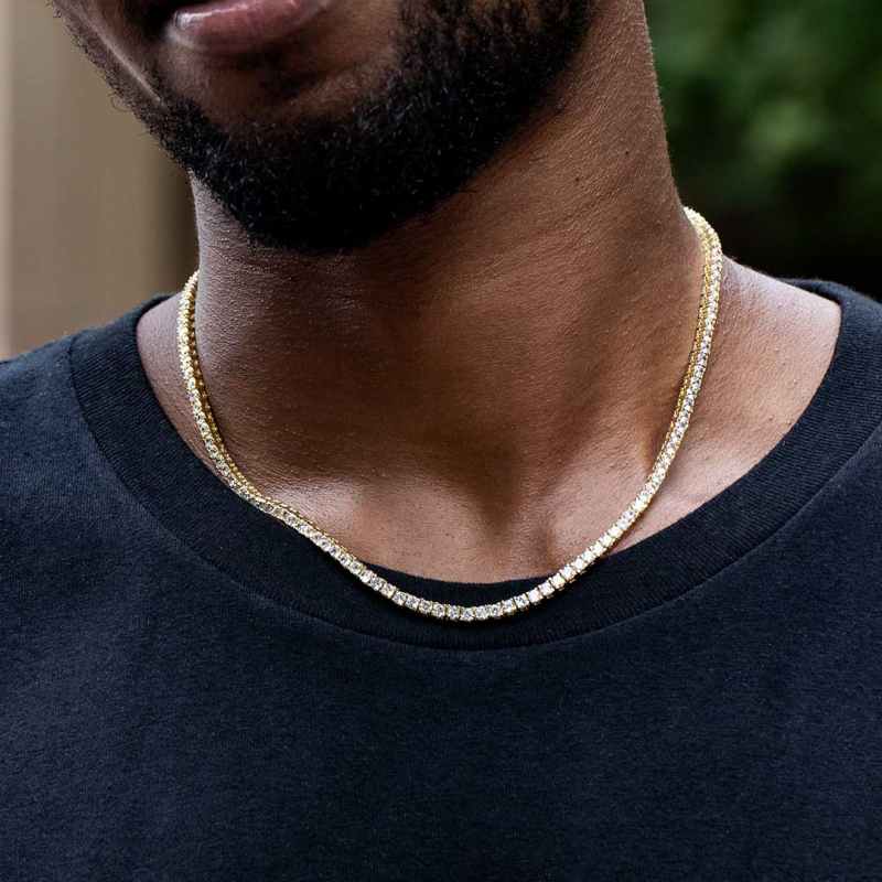 3mm Tennis 18K Gold Chain