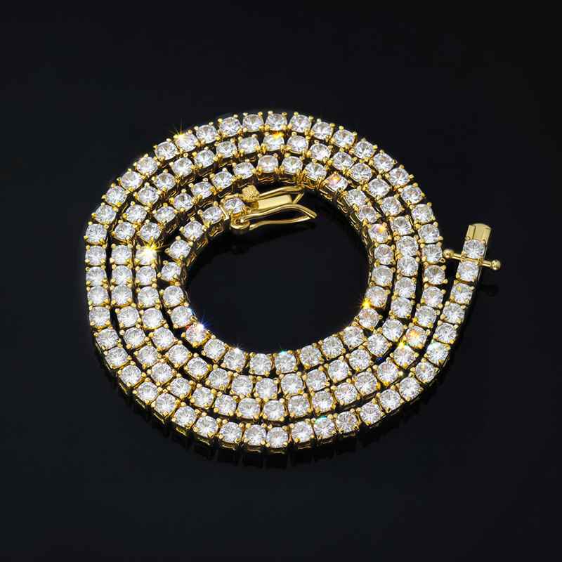 3mm Tennis 18K Gold Chain