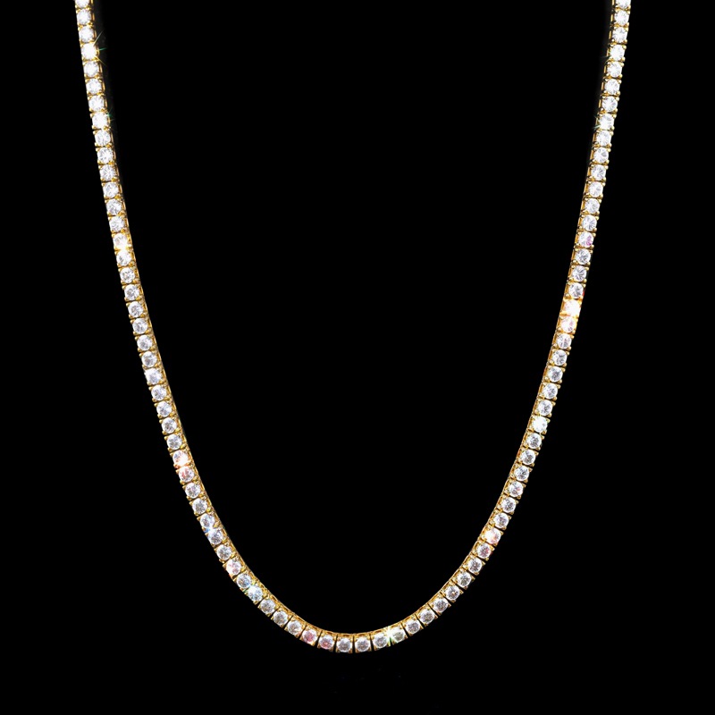 3mm Tennis 18K Gold Chain