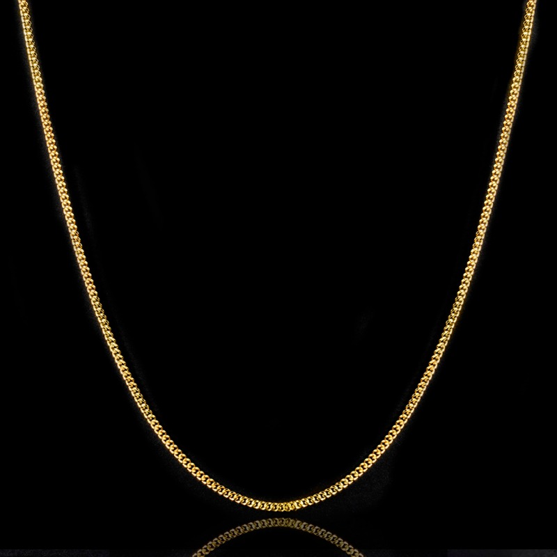 3mm Cuban Chain in Gold