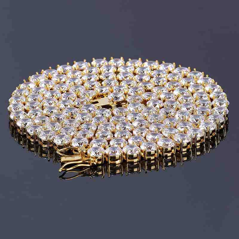 6mm Tennis Chain in Gold