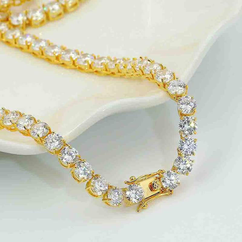 6mm Tennis Chain in Gold