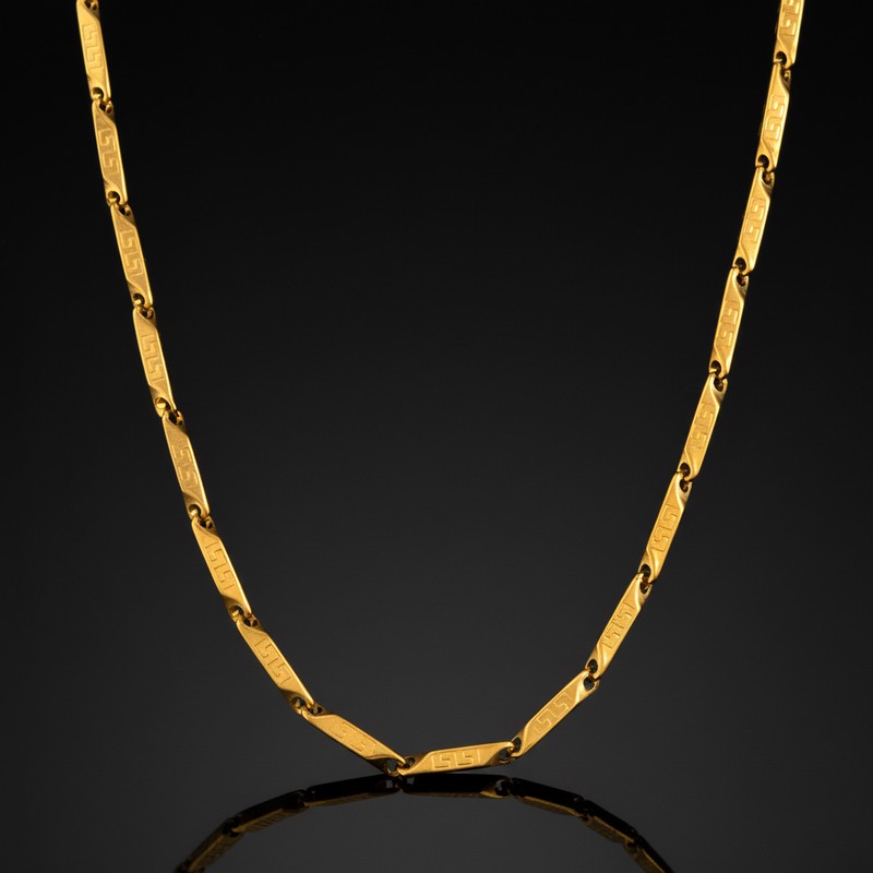 3mm Greek Key Arrow Link Bullet Chain