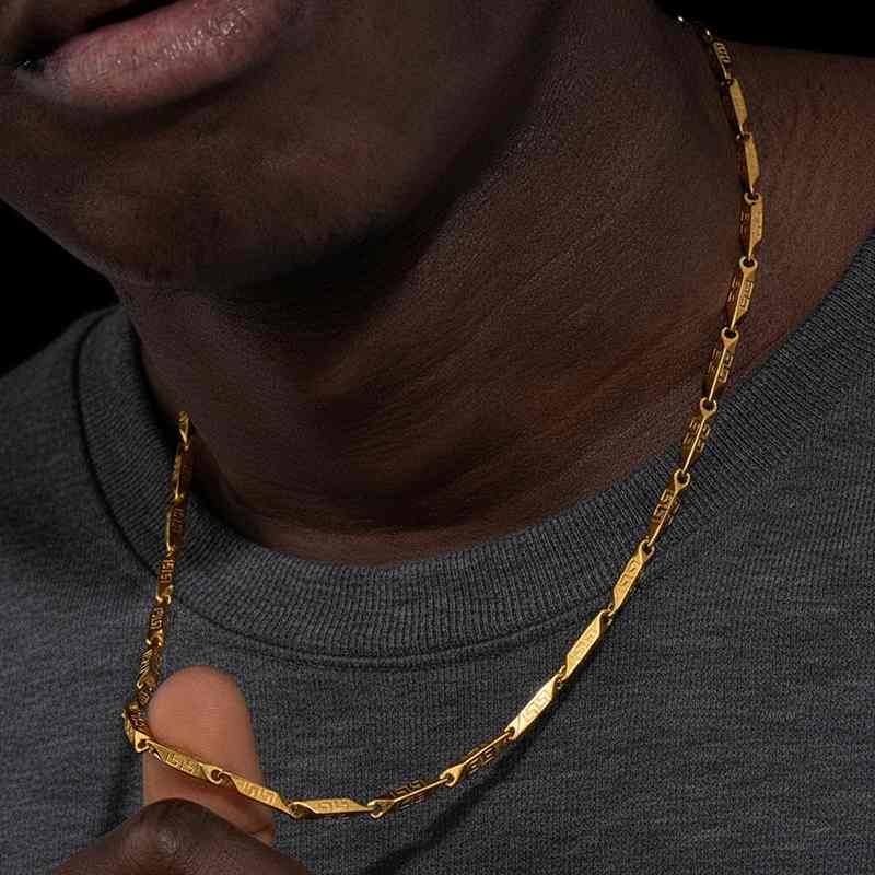 3mm Greek Key Arrow Link Bullet Chain