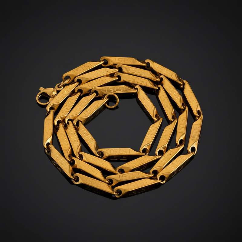 3mm Greek Key Arrow Link Bullet Chain