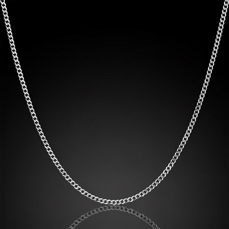 2.5mm Diamond-Cut Stainless Steel Cuban Chain