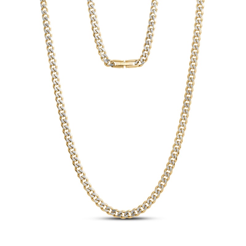5MM Stainless Steel Two Tone Cuban Link Chain
