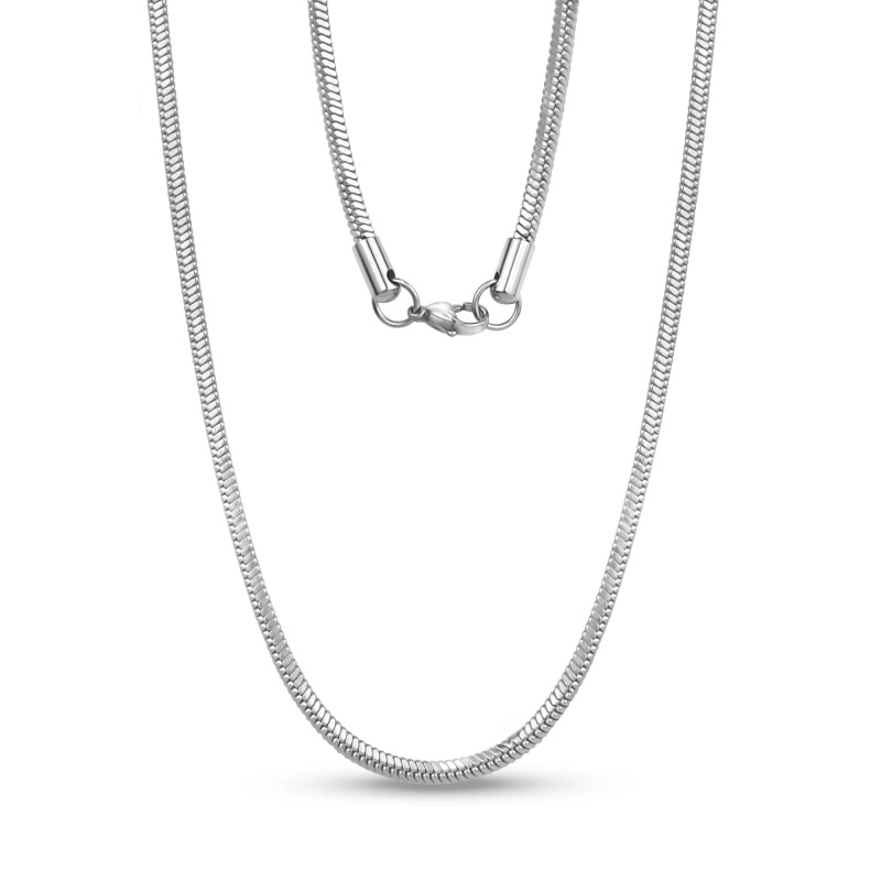3MM Square Snake Chain Stainless Steel Necklace