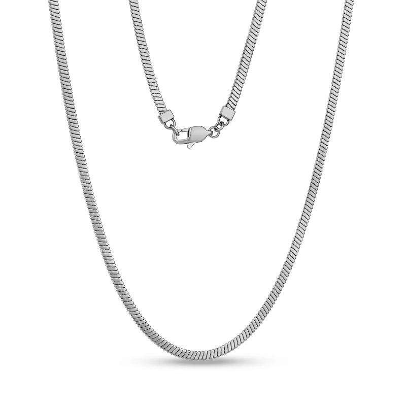 3MM Matt Flat Snake Link Stainless Steel Chain