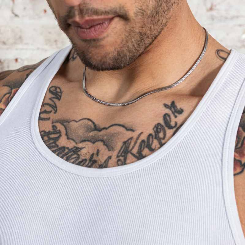 3MM Matt Flat Snake Link Stainless Steel Chain