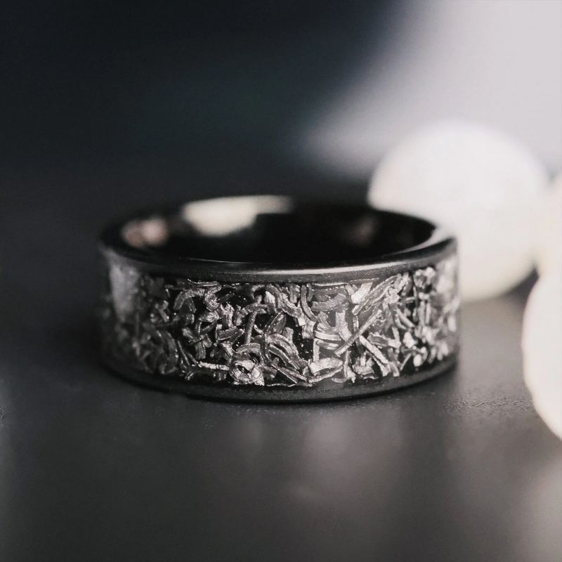 Matte Black Tungsten Carbide Wedding Band