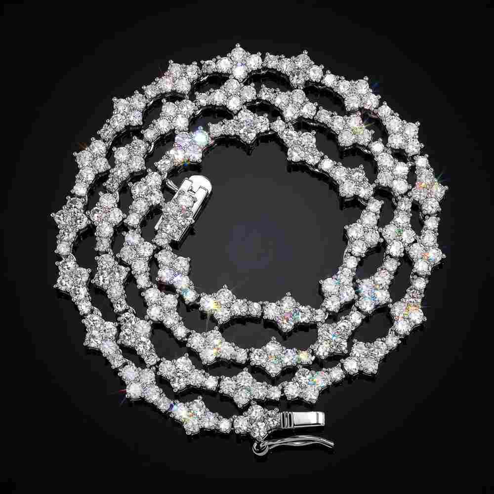 7mm Round Diamonds Cross Chain