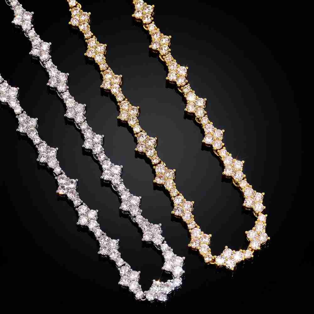 7mm Round Diamonds Cross Chain