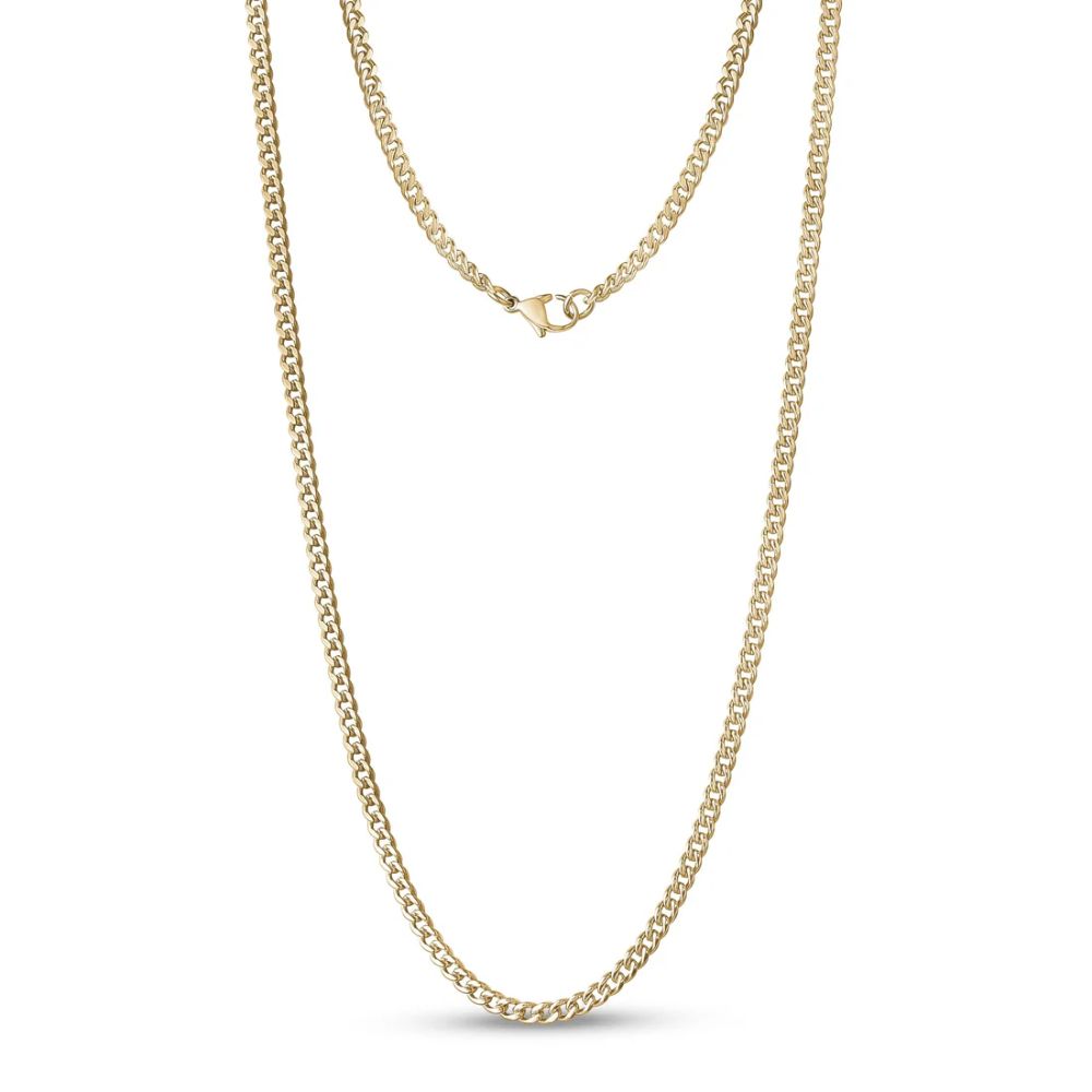3.5MM Stainless Steel Cuban Link Chain Necklace