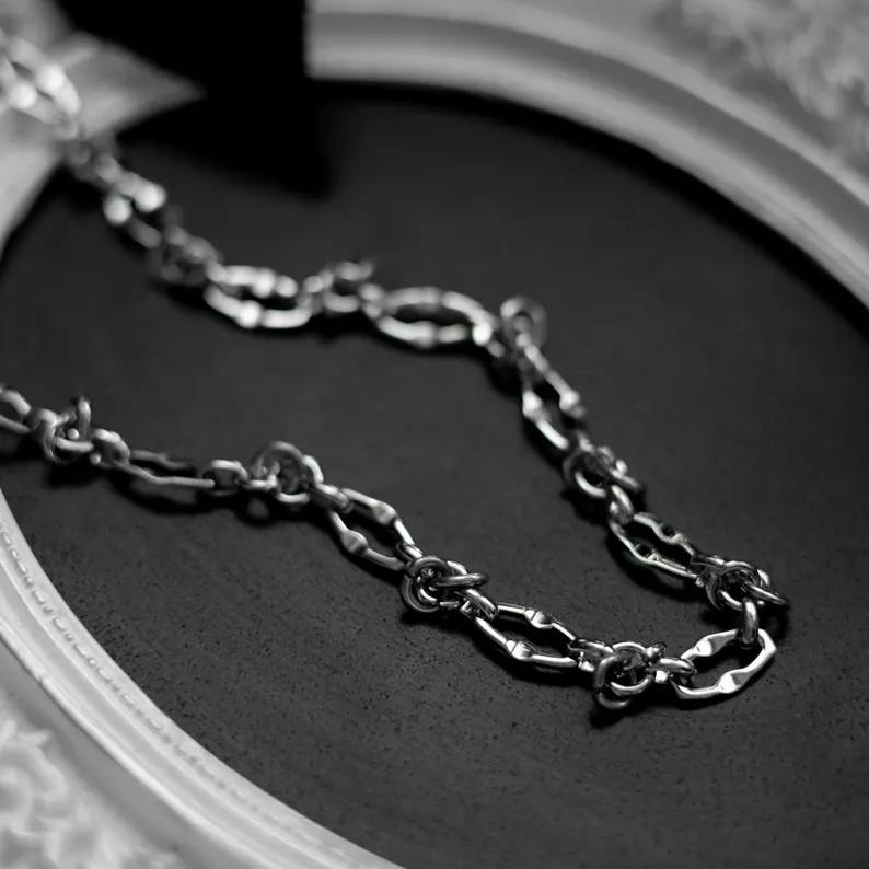 Unisex Stainless Steel Edgy Chain Necklace