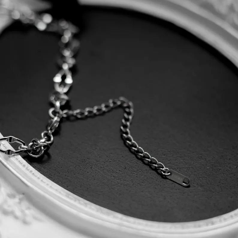 Unisex Stainless Steel Edgy Chain Necklace