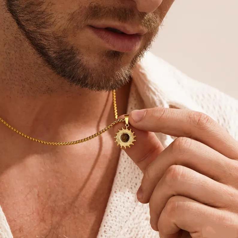 Mens Tiger's Eye Necklace