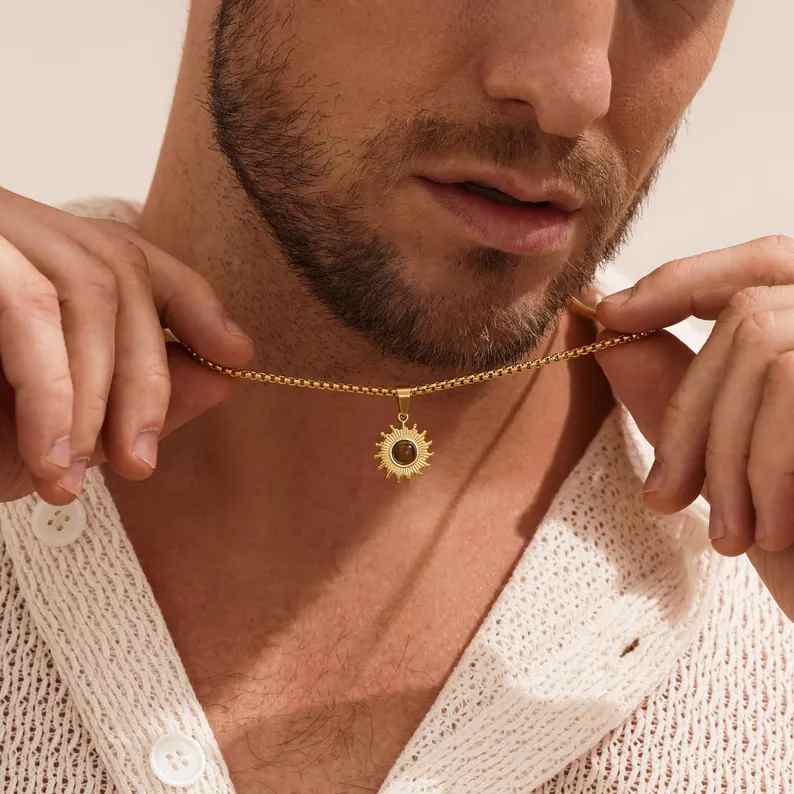 Mens Tiger's Eye Necklace