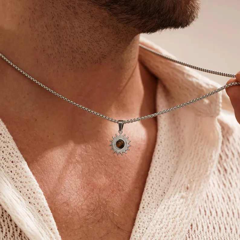 Mens Tiger's Eye Necklace