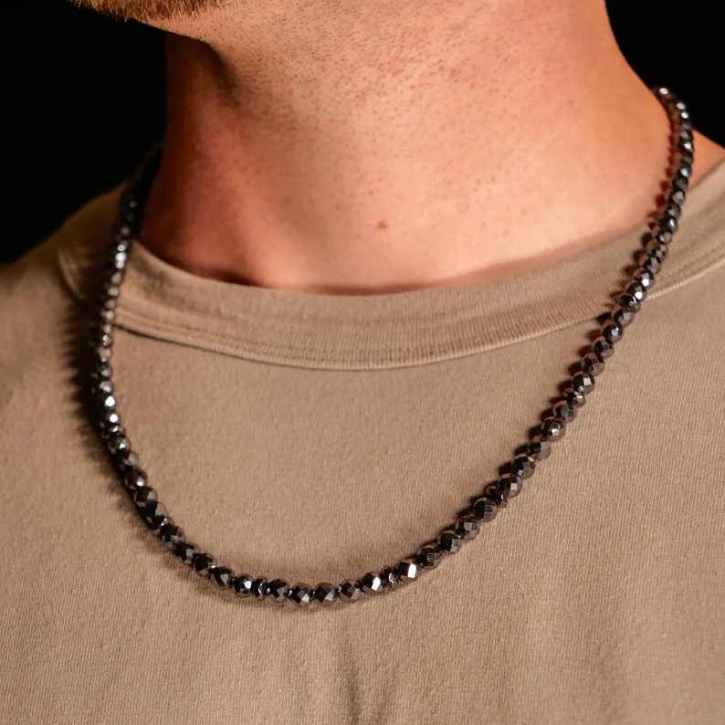 Men's Stainless Steel Steelix-Inspired Gemstone Chain