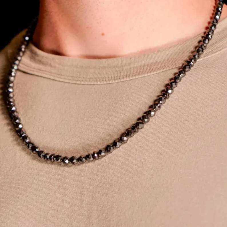Men's Stainless Steel Steelix-Inspired Gemstone Chain