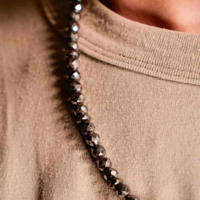 Men's Stainless Steel Steelix-Inspired Gemstone Chain