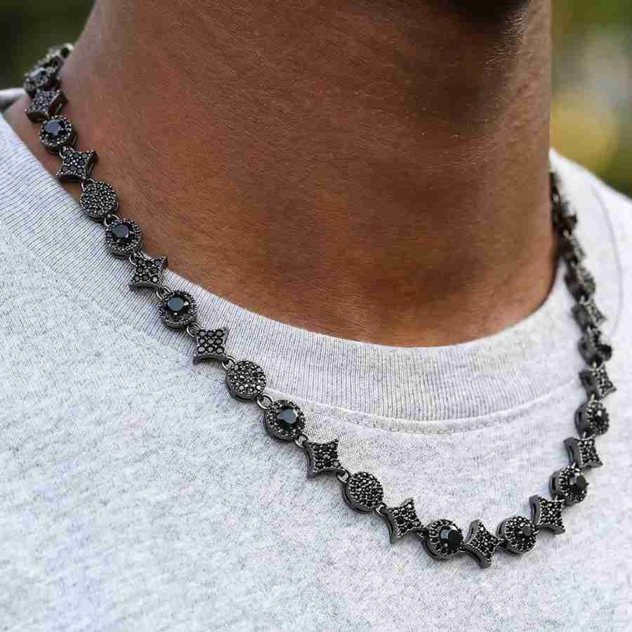 8mm Star Black Tennis Chain