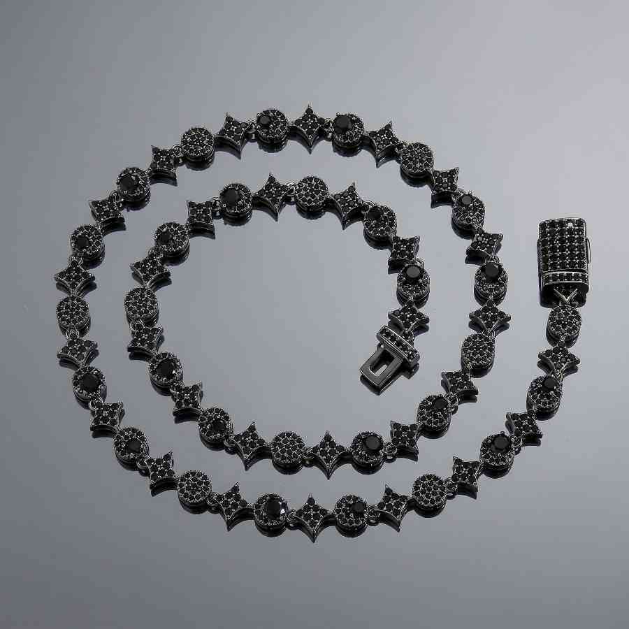 8mm Star Black Tennis Chain