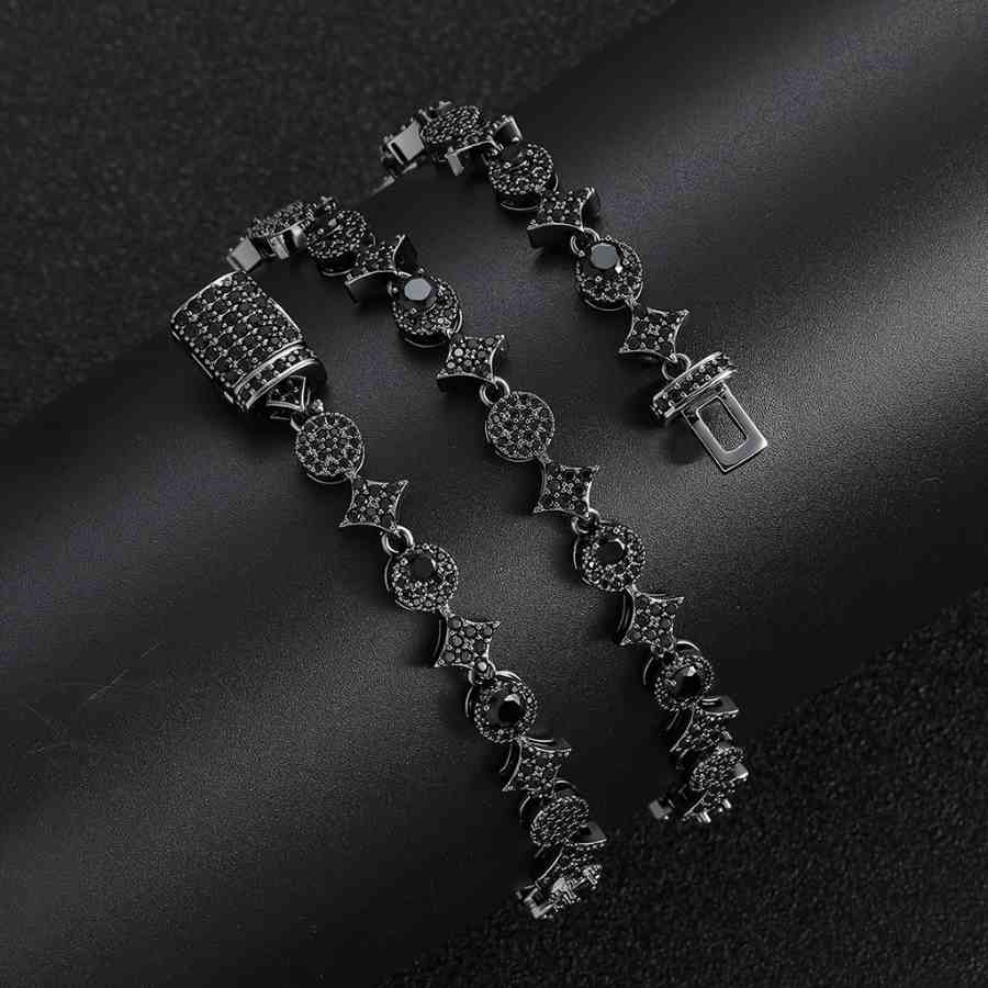 8mm Star Black Tennis Chain