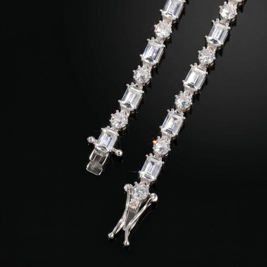 5mm Baguette & Round Stone Tennis Chain