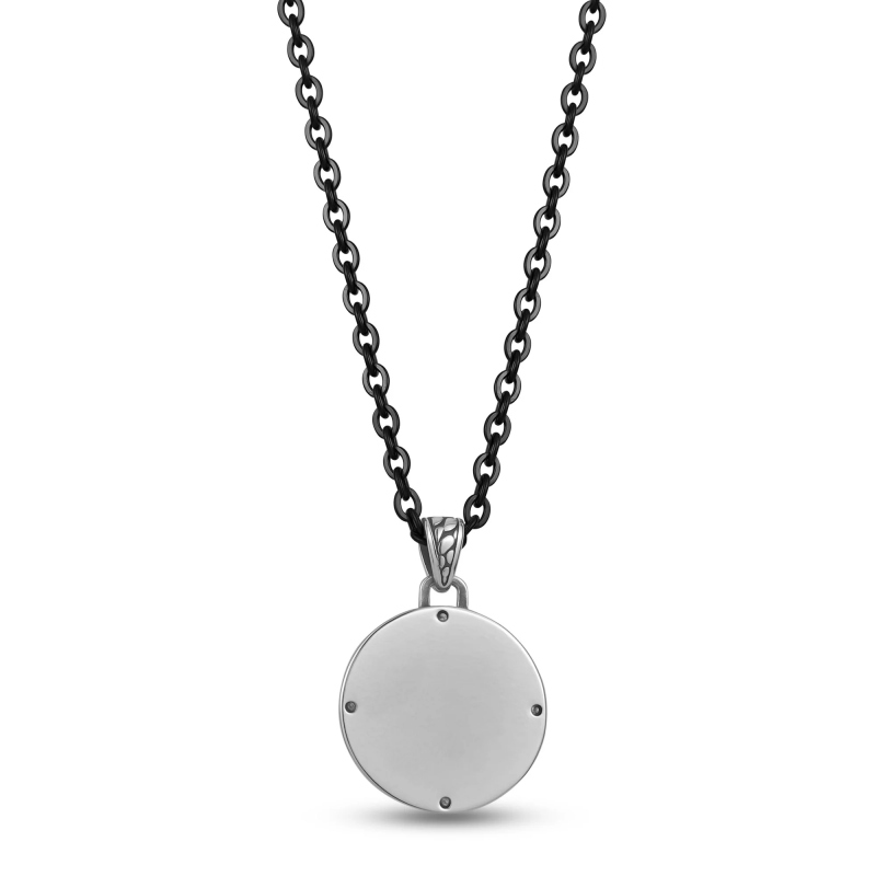 Black And Gold North Star Stainless Steel Pendant Necklace 