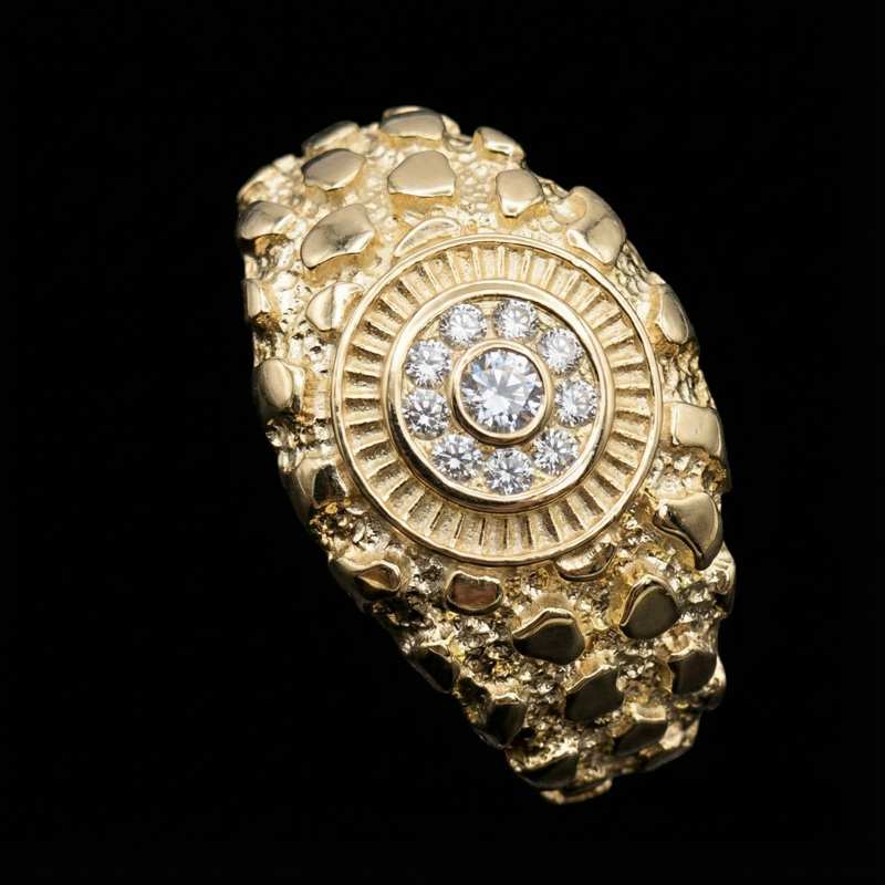  Eye Nugget Ring in Gold