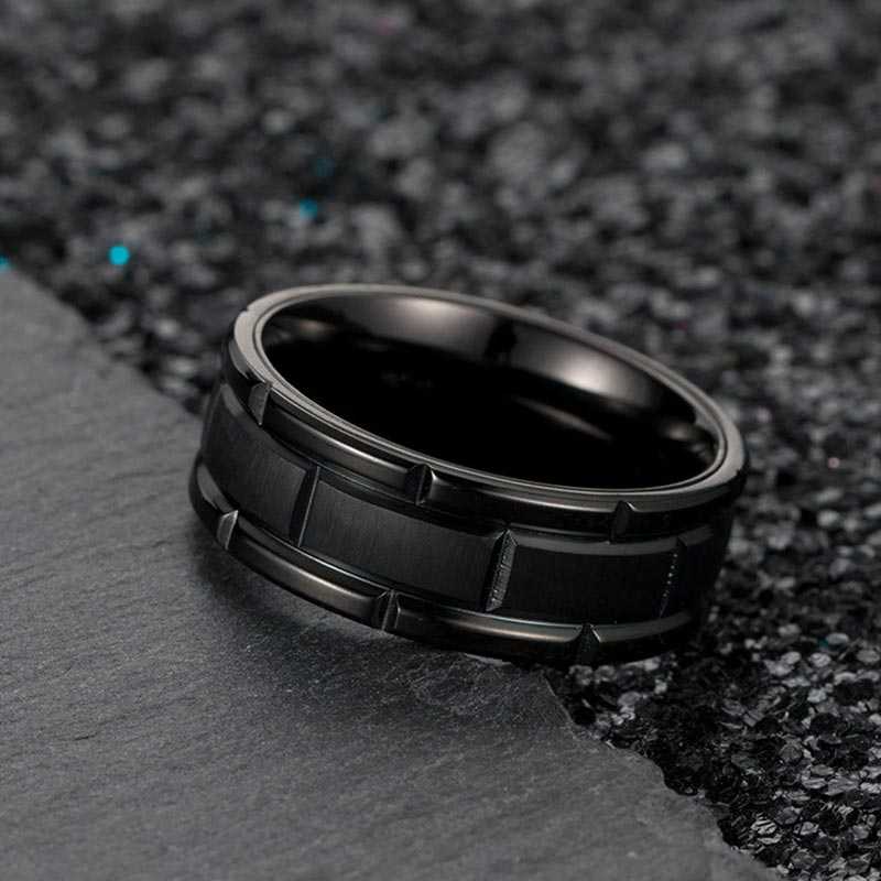  Unique Gents Titanium Steel Band in Black Gold