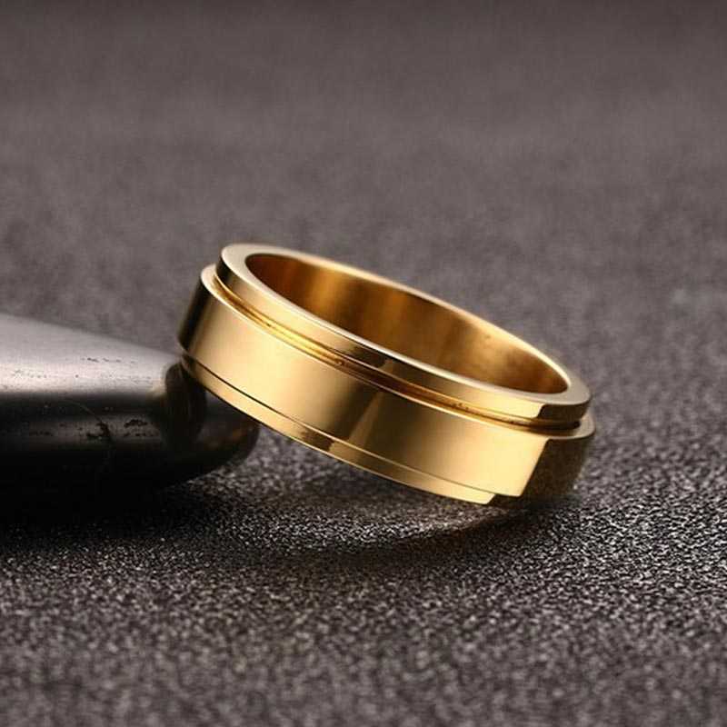 Spinner Relieving Stress Stainless Steel Band in Gold