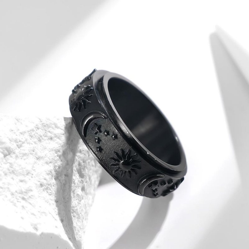 8mm Sun and Moon Spinner Relieving Stress Ring