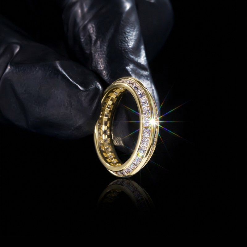 Two Rows Pave Band