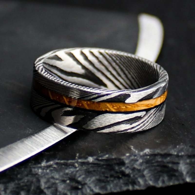 Titanium Steel Mens Wedding Band 