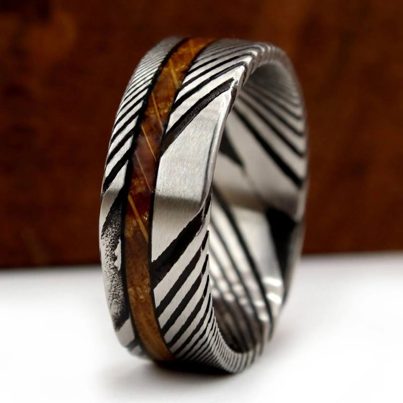 Titanium Steel Mens Wedding Band 