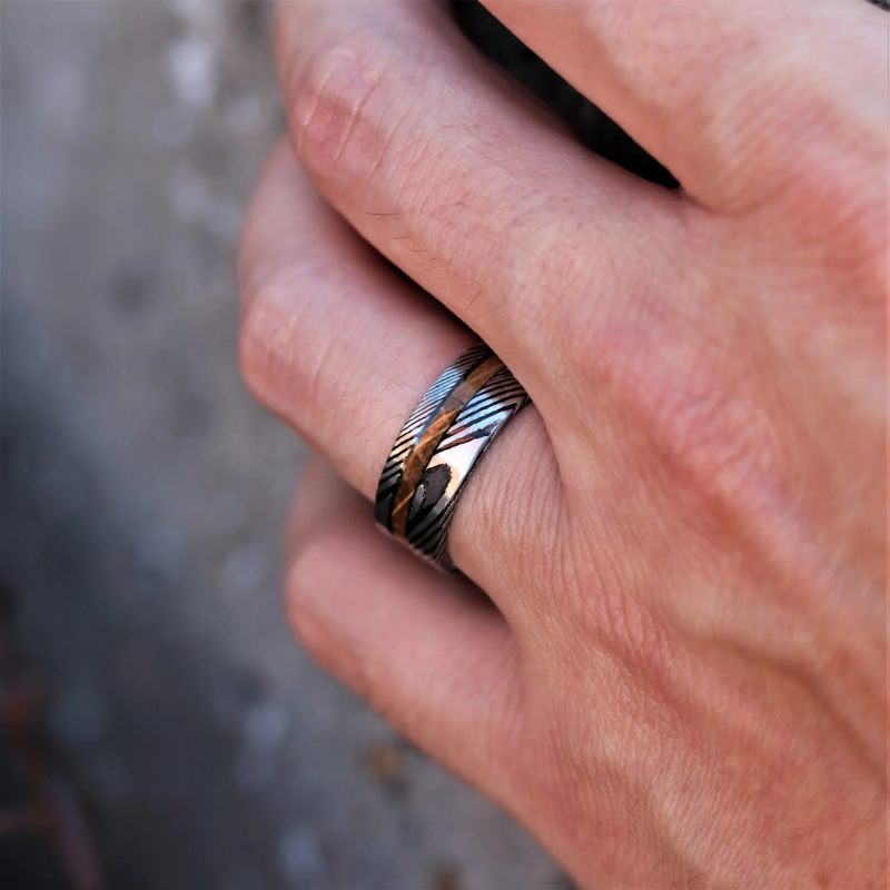 Titanium Steel Mens Wedding Band 
