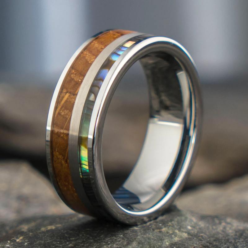 Round Design Tungsten Men's Band