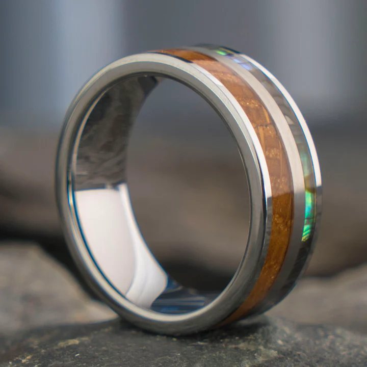 Round Design Tungsten Men's Band